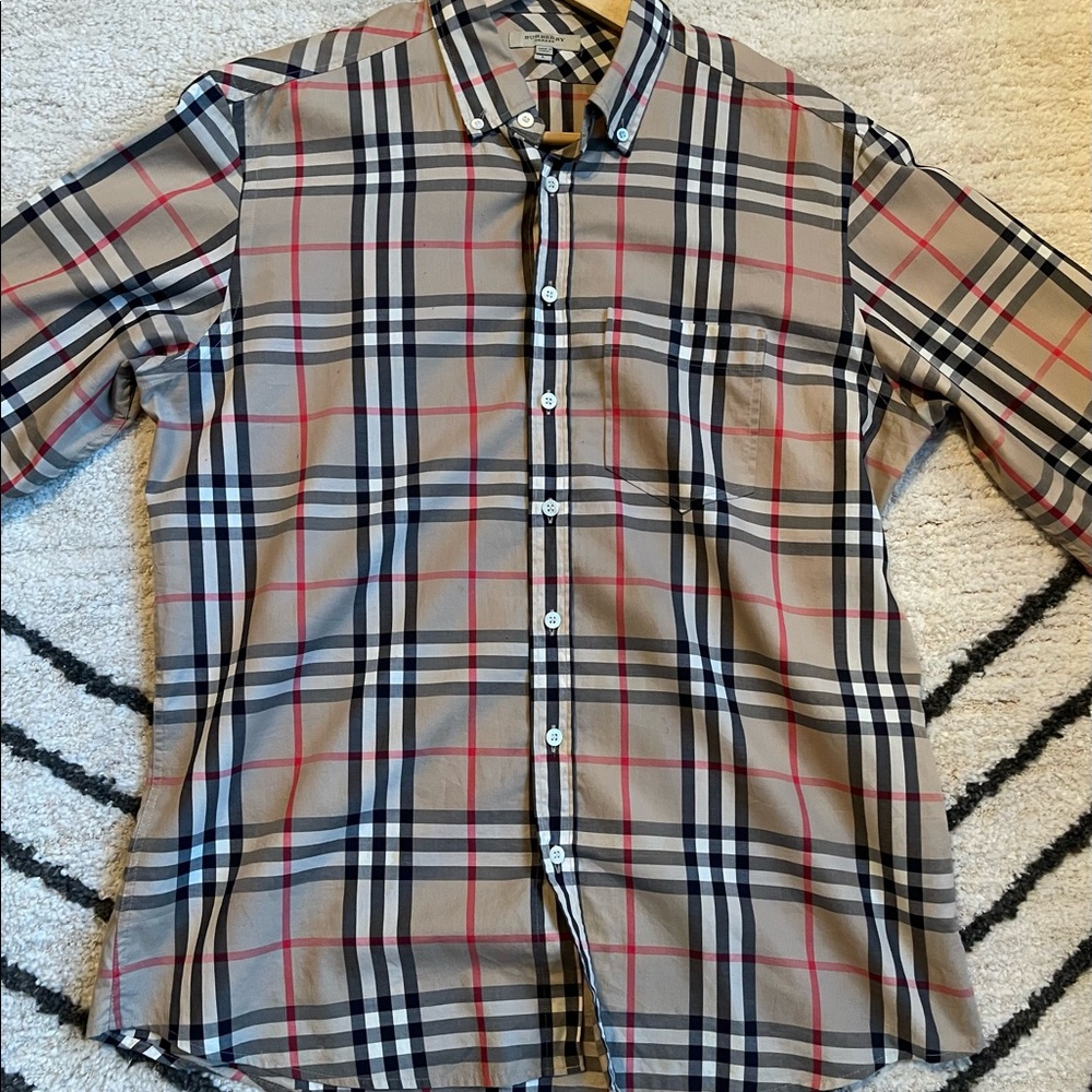 Burberry cotton check poplin shirt